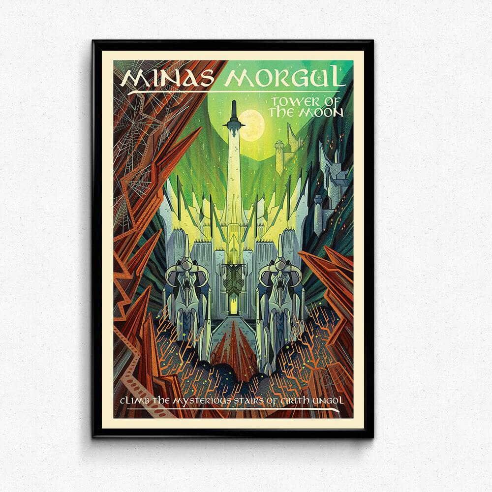 Fantasy Middle Earth Landscapes Wall Art Posters Minas Morgul Lord of The Rings Middle Earth Wall Art Posters