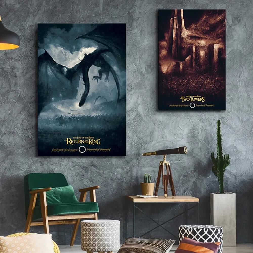 Lord of The Rings Abstract Trilogy Wall Art Posters 06