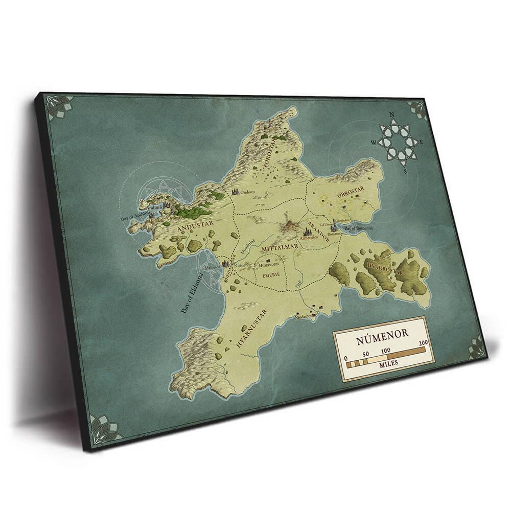 map of lord of the rings numenor