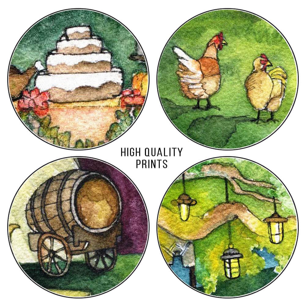 Lord of The Rings Party At Shire Hobbiton Wall Art Poster 05