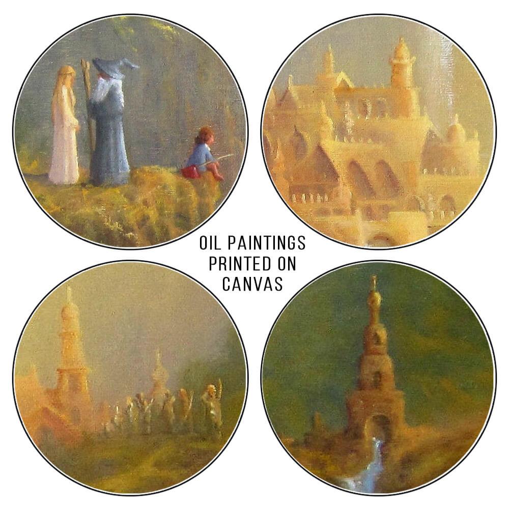 Lord of The Rings Rivendell Middle Earth Landscape Painting Wall Art Poster 03