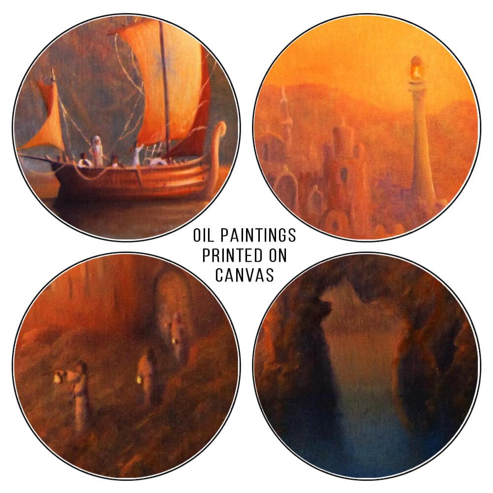 Lord of The Rings Sailing to Undying Lands Painting Wall Art Poster 03