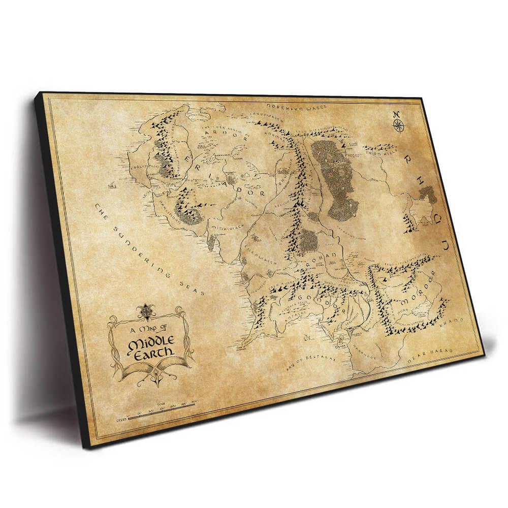 Lord of The Rings Tolkien Middle Earth Map