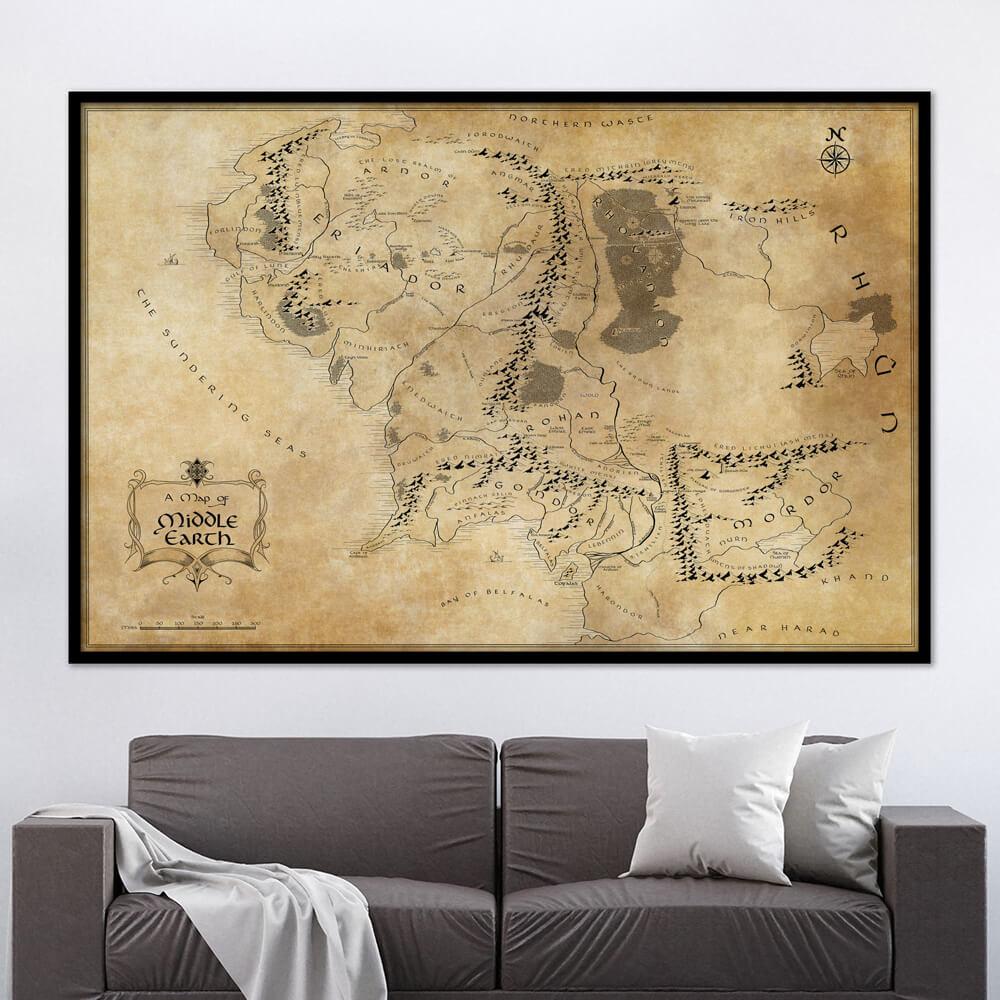 Lord of The Rings Tolkien Middle Earth Map 06