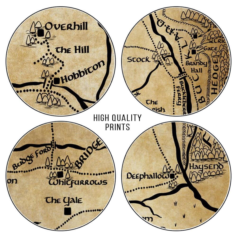 Lord of The Rings Vintage Middle Earth Shire Map 05